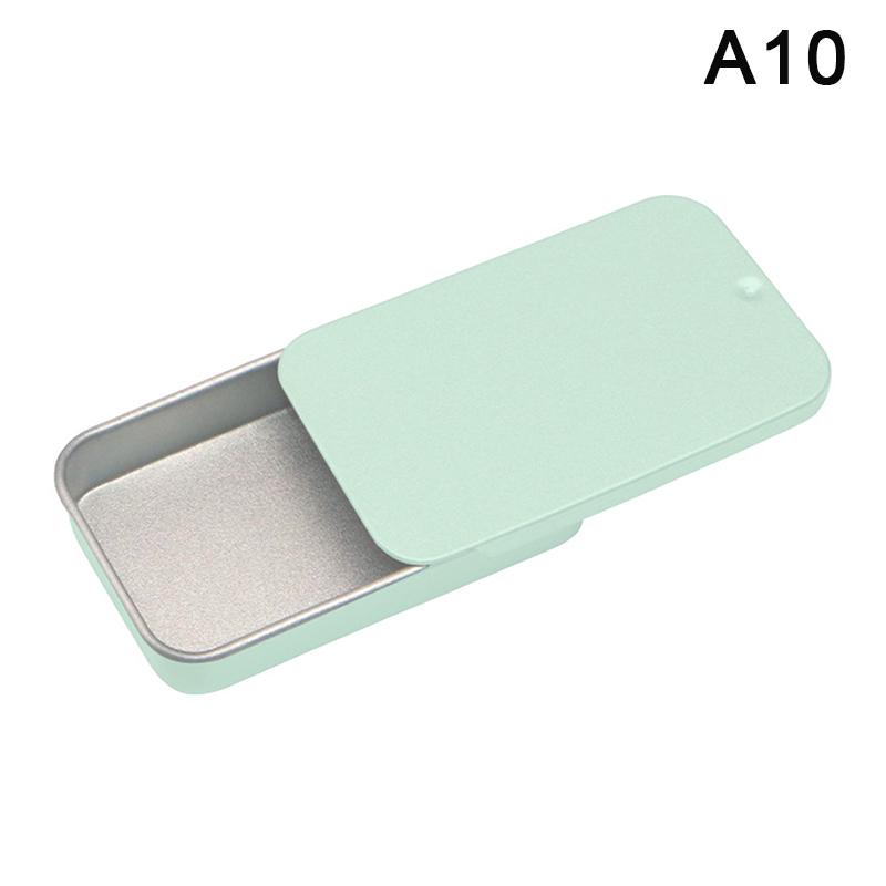 Tinplate Box Slide Lid Push Pull Box Drawer Balm Box Portable Box Mini Aromatherapy Jar Candy Small Iron Box Gift Box