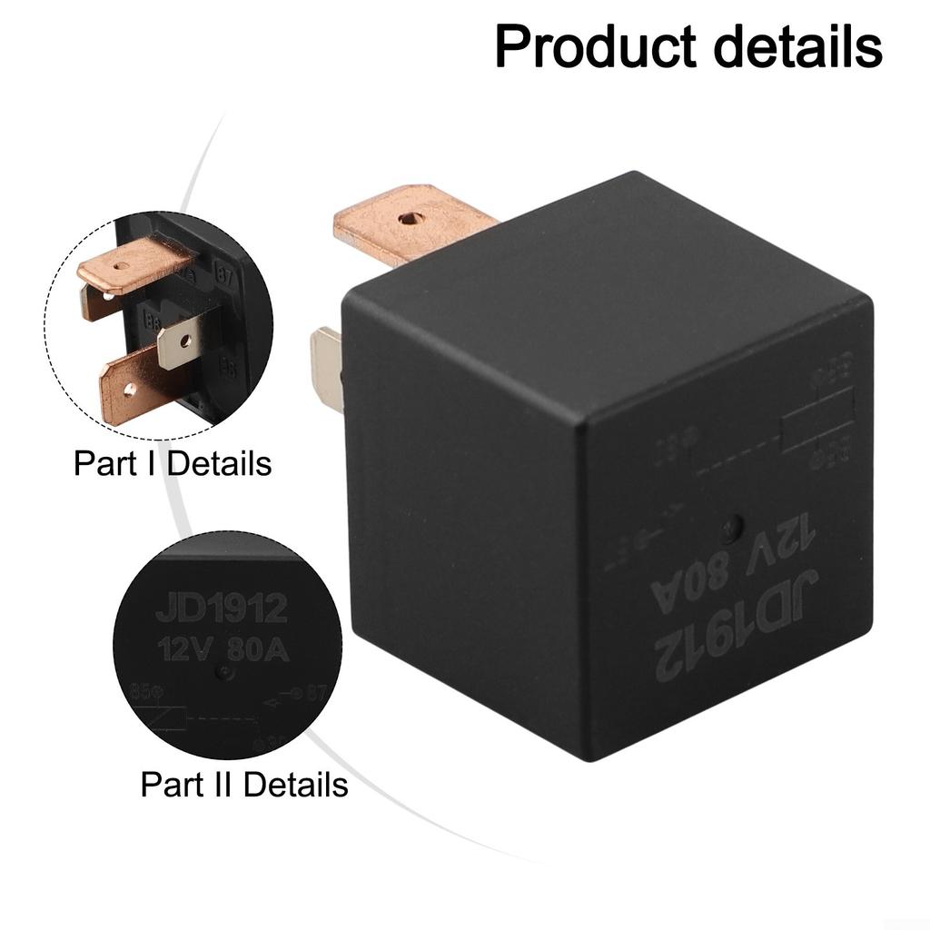 24V 12V 80A JD1912 Relay Automotive Car Waterproof