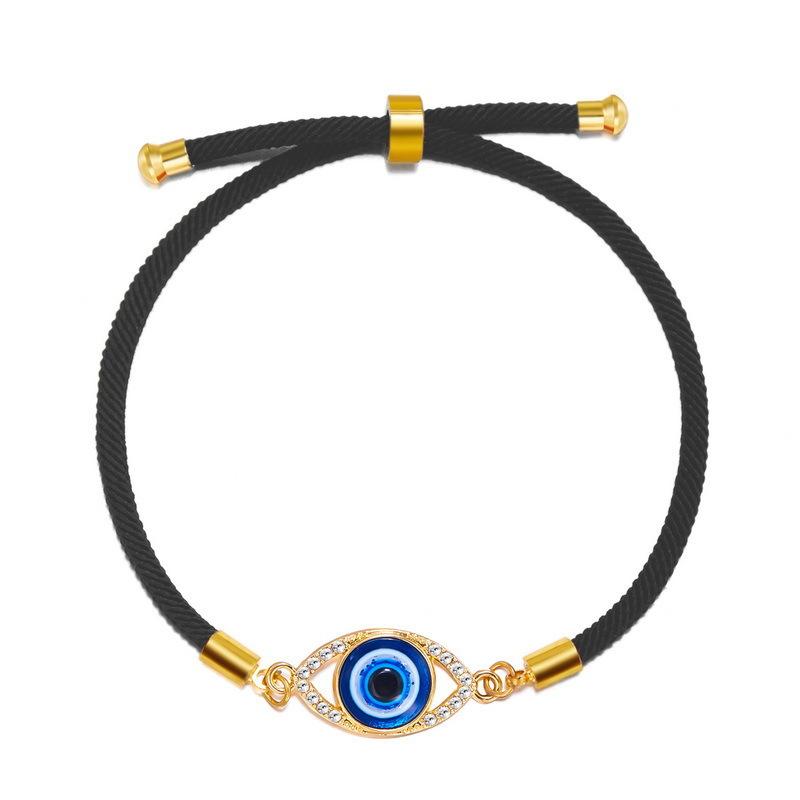 Bohemian Evil Eye Tree of Life Bracelet, Hand Woven Rope Charm Bracelet, Trendy Unisex Jewelry Gift чёрный