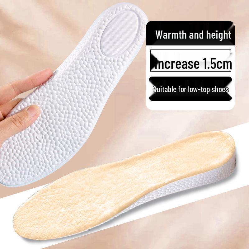 Height-Boosting Fleece Insoles for Men and Women – Warm, Thick, and Invisible for Winter Martin Boots.