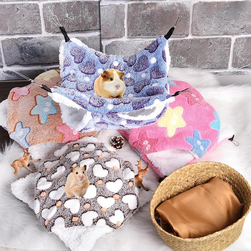 Hamster Hammock Rodent Hamster Bed Rats Accessories for Rat Hammock for Rats Hammock for Rodents Guinea Pig House CXW04