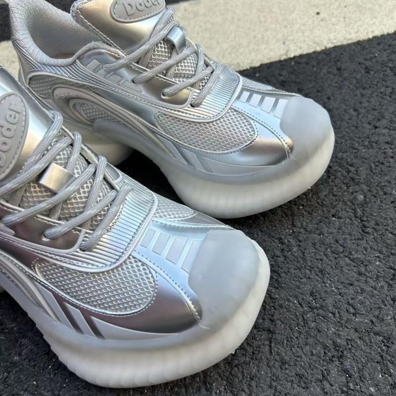 Streamer Running Shoes Couple New Versatile Casual Women's Thick-soled Heightening Sneakers