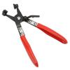 Hose Clamp Plier 8.6in21.8cm Long Swivel 3 Jaw PVC Handle Rustproof Heavy Duty Repairing Tool