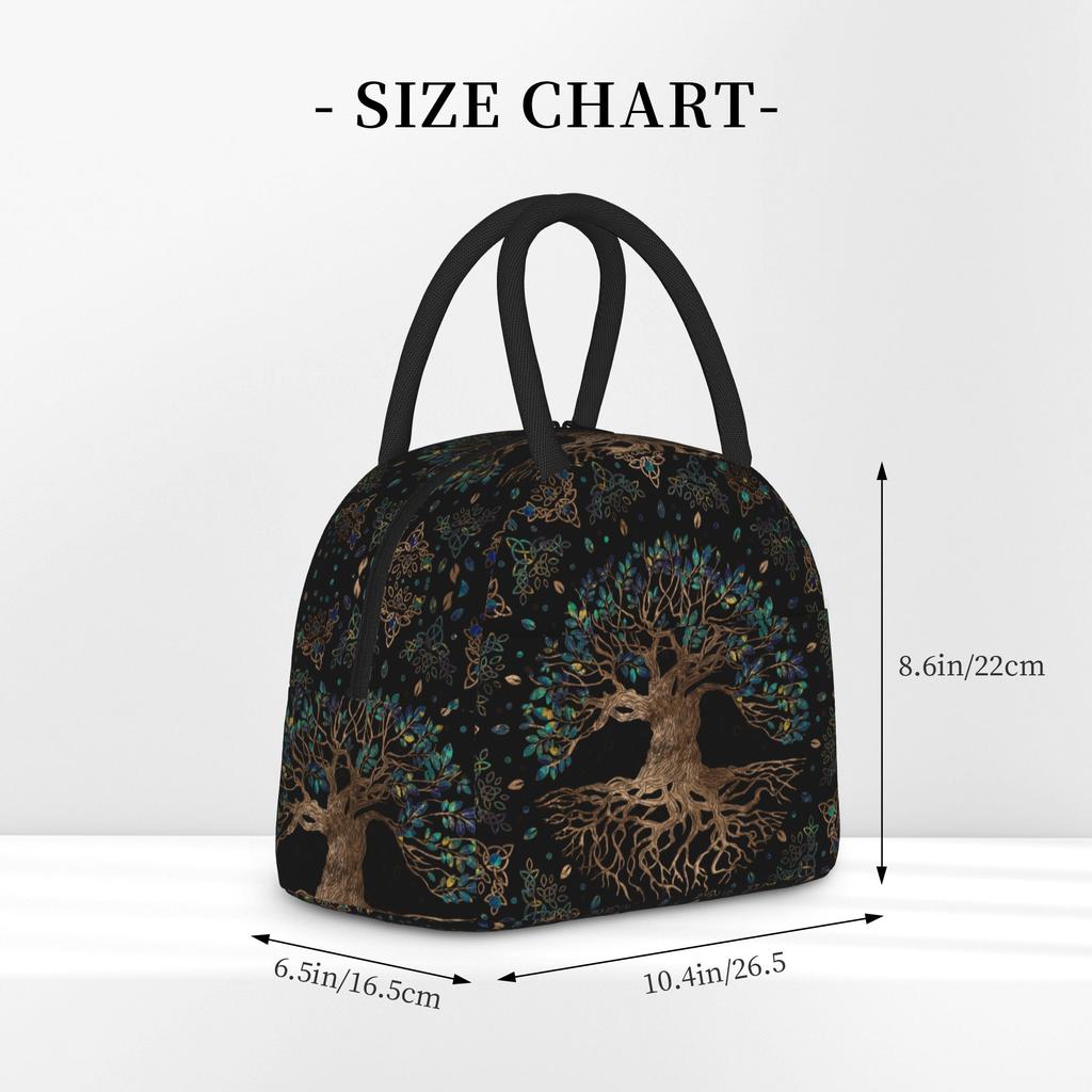Tree of Life Insulated Lunch Bags Thermal Bag Reusable,Lunch Container Ragnar Lagertha Large Tote Lunch Box Food Handbags