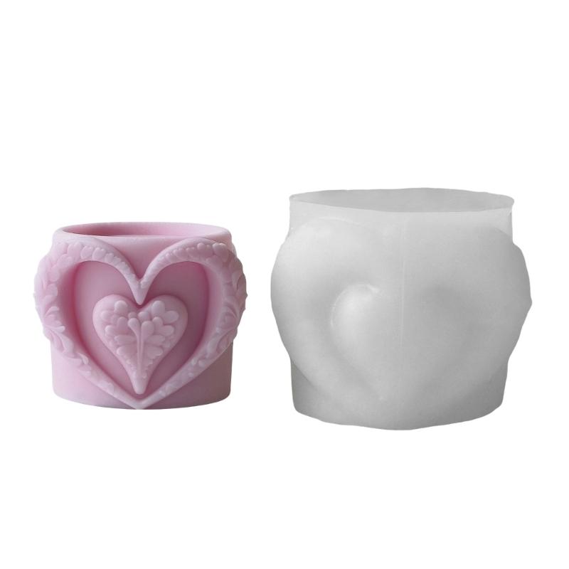 Sturdy Silicone Mold For Heart Shaped Cup Candle Scented Candle Mold For Crafting Individualized Home Decorations 1