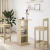 Bar Table with Shelves Sonoma Oak Finish 60 X 60 X 102 Cm Particleboard