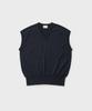 Another Office Layer Silk Knit Vest (Dark Navy)