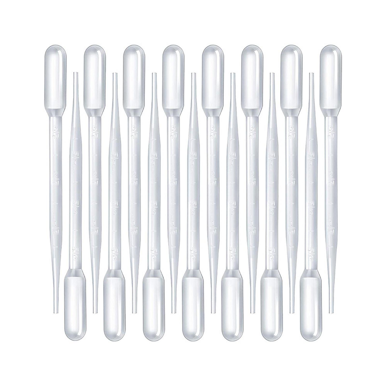 

Disposable Plastic Graduated Pipettes, 3ml Measuring Droppers, 100 per Pack One Size