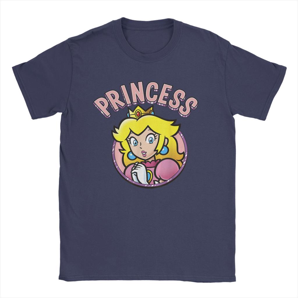 Super Marios Peach The Princess T Shirts for Unisex Pure Cotton Casual TShirt Crewneck Tee Shirt Short Sleeve Tops Plus Size