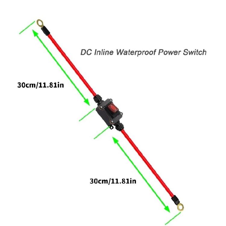 12-24V 30A Waterproof DPST Double Side Wiring Cable Switches with Quick Connect/Disconnect On Off Universal for Motorcycle