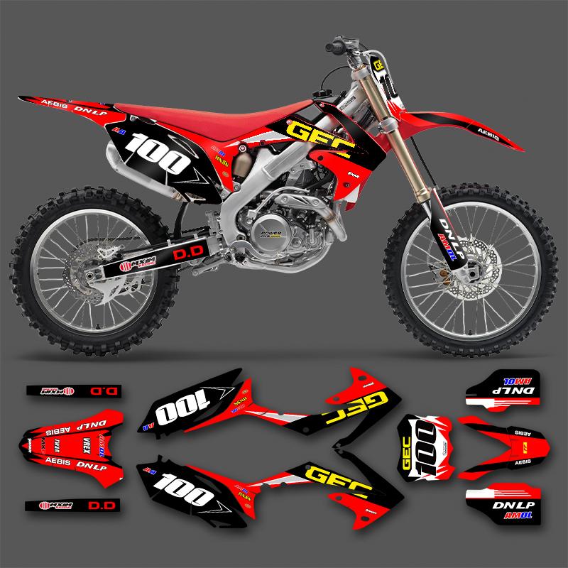 Powerzone For HONDA  CRF250 CRF250R 2010 2011 2012 2013  CRF450 CRF450R 2009 2010 2011 2012 Motorcycle Graphic Decal Stickers 00