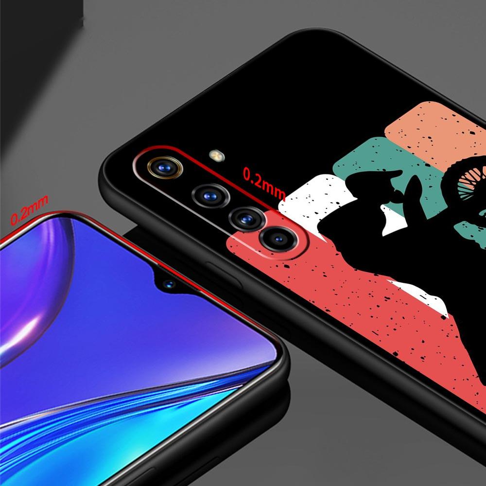 Moto Cross Motorcycle Sports Phone Case For Realme 10 9 8 5G 7 6 GT2 Pro Plus 9i 8i C21 C11 C25 C35 GT Neo 2 3 3T Black Cover