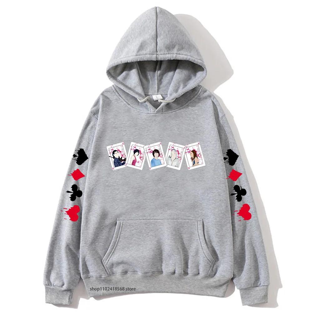 Alice In Borderland Hoodies for Men Women Characters Cards Sweatshirt Y2k Sudadera Male Clothing Streetwear