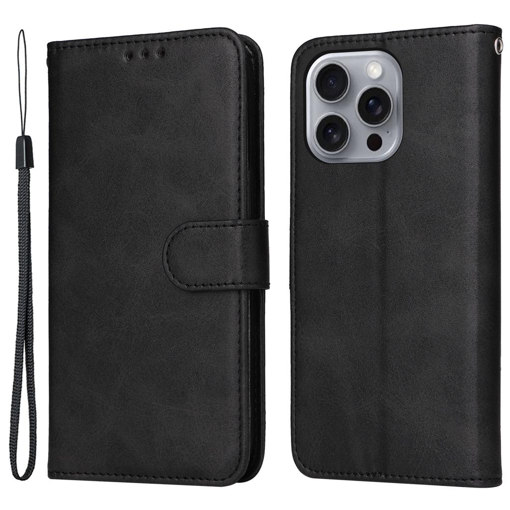 For iPhone 16 Pro Max Stand Case Card Slot Leather Wallet Phone Cover
