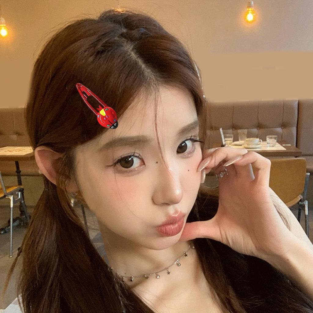 Lovely Ladybug Hair Clip Durability Alloys Hairpins Stylish Hair Barrettes for Stage Performances Hair Accessories