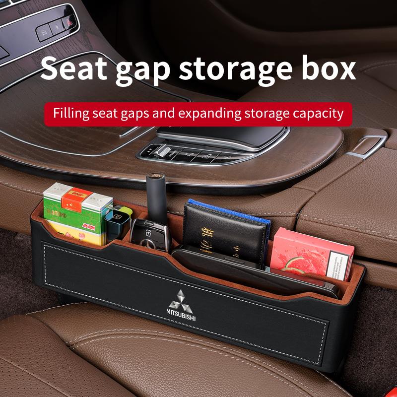 Car Seat Gap Organizer Seat Crevice Slot Storage Box For Mitsubishi Outlander Pajero Lancer Evolution X Ralliart Asx L200 Triton HZ8