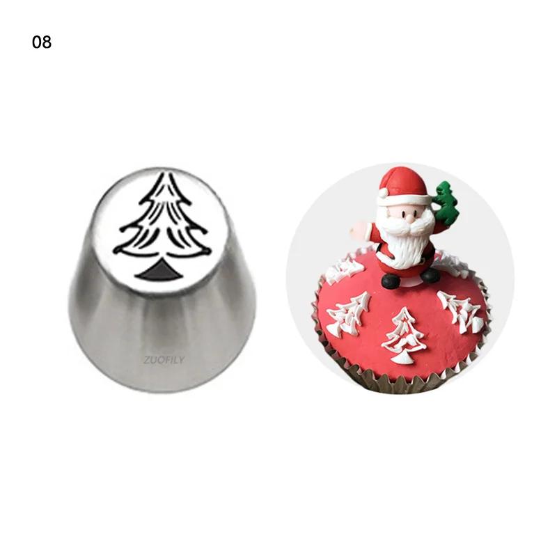 Russian Tulip Icing Piping Nozzle Cake Decoration Cream Tips DIY Cake Bakeware Tool Cupcake Christmas Tree Santa Pastry Nozzles