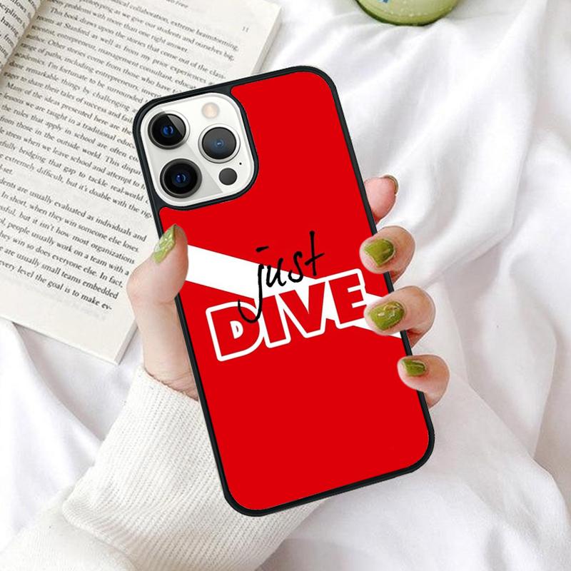 Diver Down Diving Flag Phone Case for iPhone 17 Air 16 15 14 12 13 PLUS 11 PRO MAX Back Cover Fundas Shell