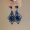 Silver Needle Zircon Water Drop Feather Stud Earrings: Luxury Retro Fashion for Women