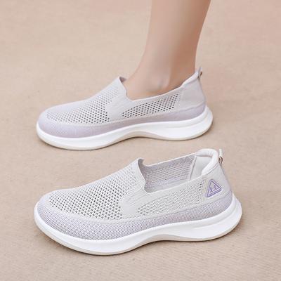 Schuhe Damen Sommer neue Ein-Pedal-Damenschuhe lässige Walking-Schuhe weichsohlige Mutterschuhe Mode individuelle Sneakers Damen