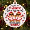 Hanging Decorations for Fireplace Funny Friendship Christmas Pendant, Durable Acrylic Ornament, Creative Xmas Tree Ornament Decorative Party Supplies