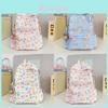 Cute Bow Star Elephant Apple Pattern Student Backpack With Plush Pendant For Middle School Students
