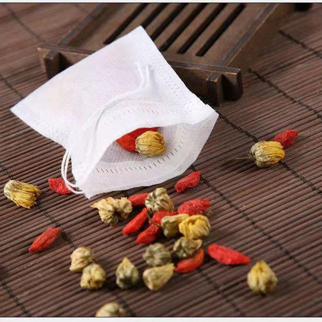 Drawstring Non-Woven Disposable Tea Bags for Soup, Seasoning, and Brewing