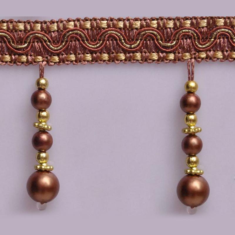 11 Meter Gardinband Pärlförsedd Hänge Spetsband Tofs Pärlfrans Gardintillbehör Möbeldekorationsband DIY Syhantverk