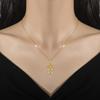 Lucky Lock Light Luxury Temperament Gorgeous Full Diamond Necklace Female Versatile Collarbone Chain Titanium Steel Chain