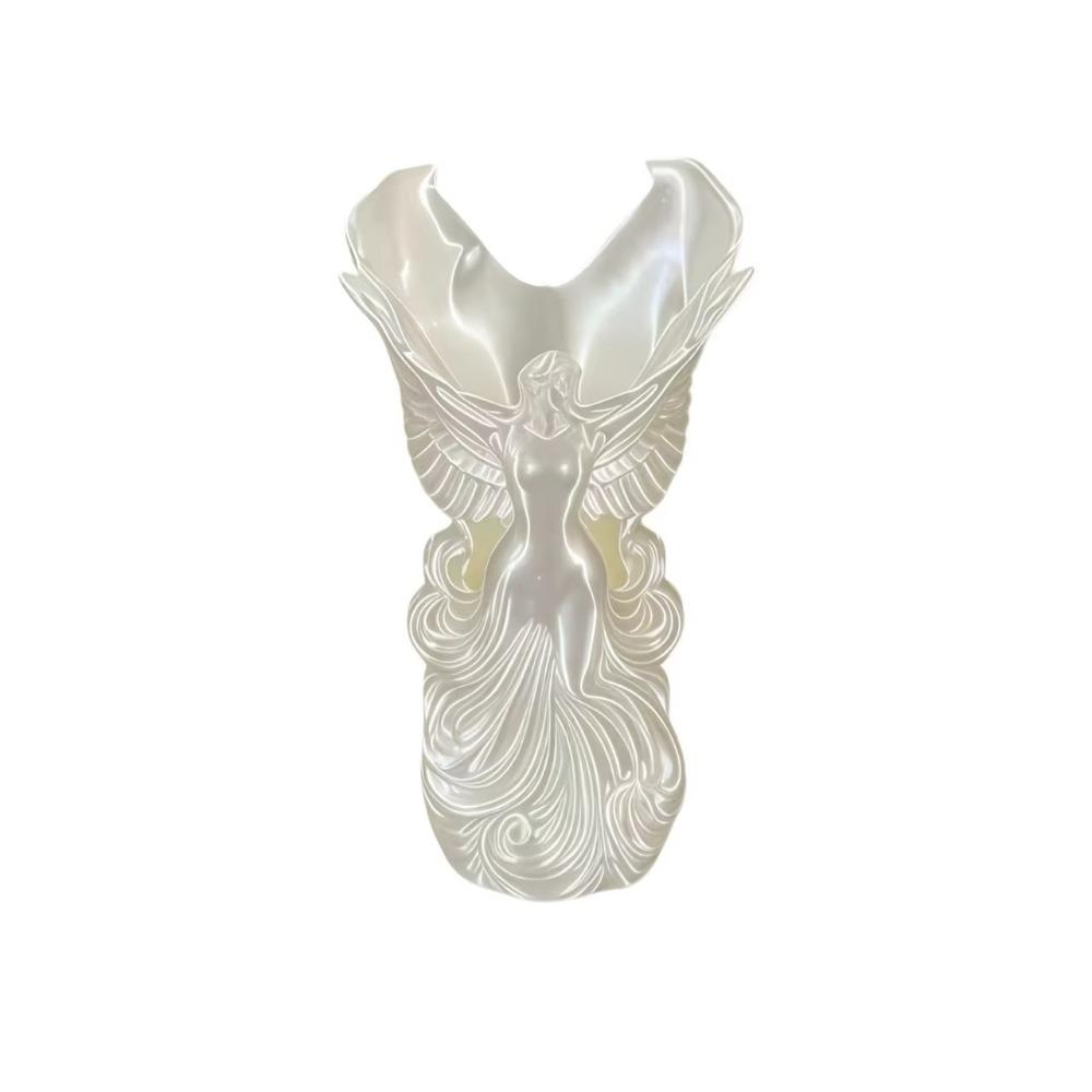 3D Printed Wings Pen Holder Art Ornament Makeup Brush Storage Goddess Shaped Vase  Tabletop Use