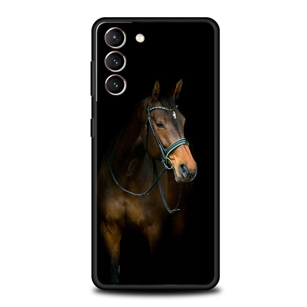 Pouzdro na telefon s divokými zvířaty Běžící kůň pro Samsung Galaxy S24 S23 S22 S20 Ultra S21 FE 5G S10 S9 Plus S10E Měkký silikonový kryt