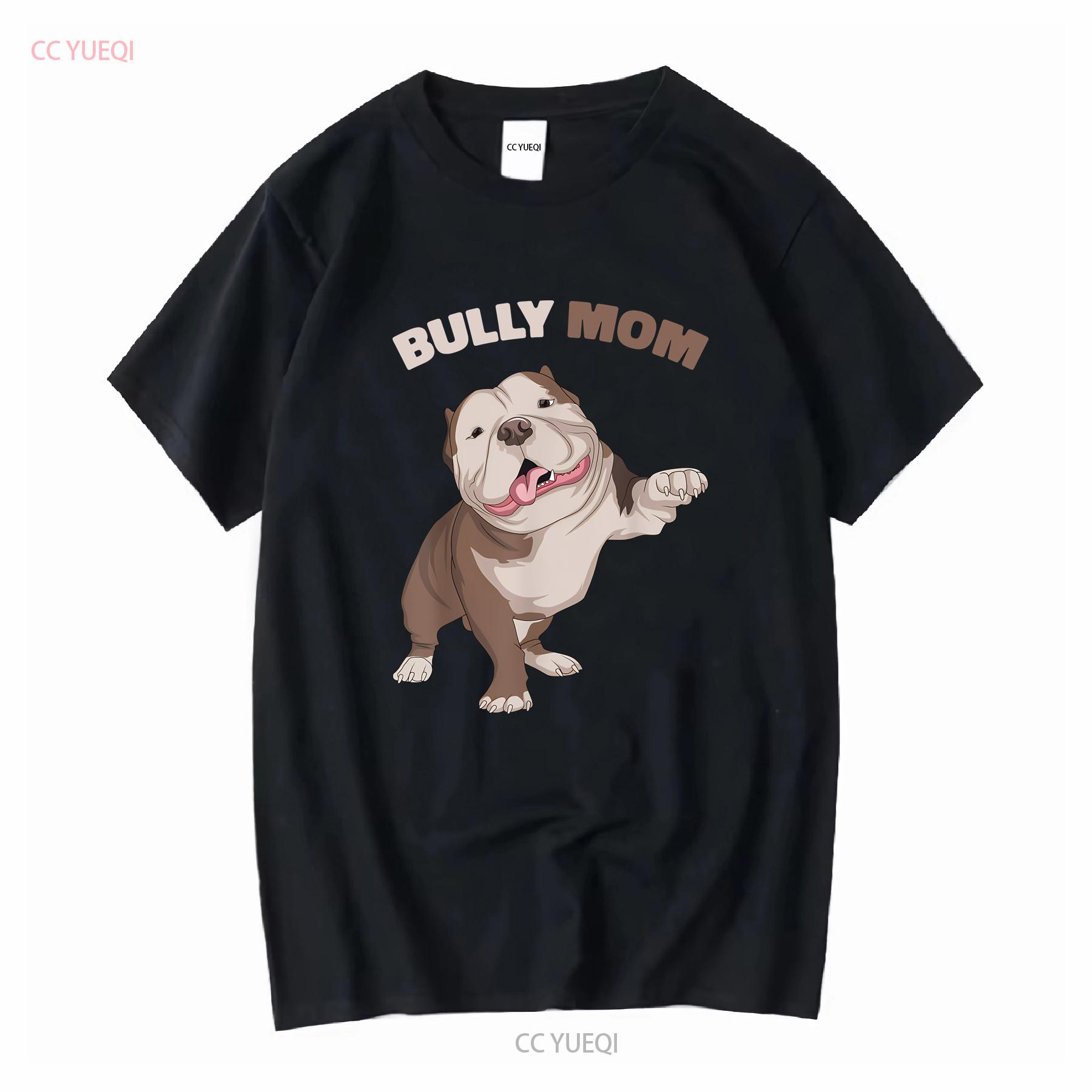 

American Bully Mom Dog Mama Funny Women unisex T Shirt vintage Washed Versatile graphic Casual Slightly designer clothes 4XL
