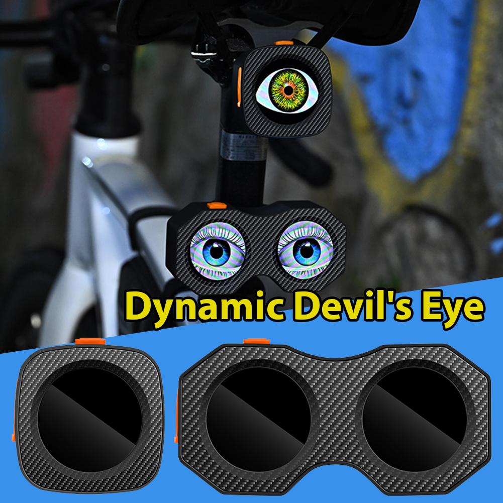 Electric Tricycle Motorcycle LED Rearview Mirror Modification Headlight Eye Winking Light Car Accessories Devil T5S5