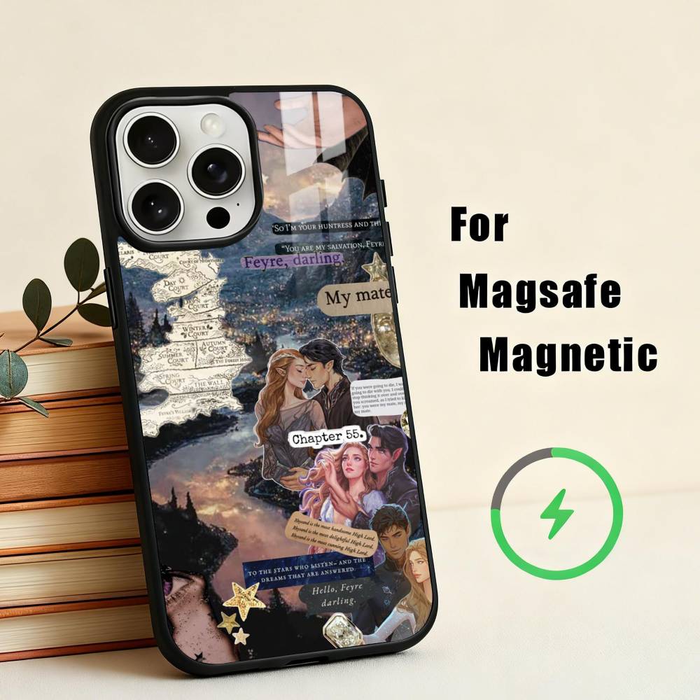 

A-Acotar A Court of Mist and F-Fury Phone Case For iPhone17,16,15,14,13,12,11 Plus,For Magnetic Wireless Charge Cover iPhone15PROMAX