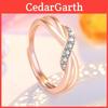 Bague Tendance Vague Coréenne en Cuivre Rose Style Géométrique