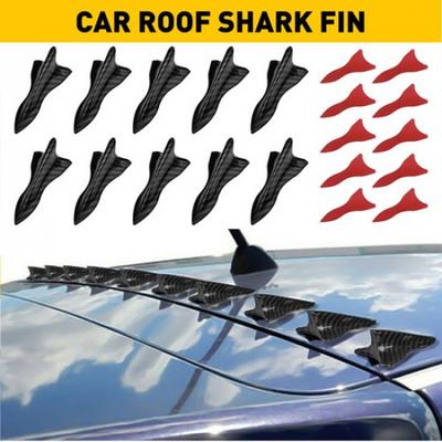 Car Roof Shark Fin Sticker Decorative Carbon Fiber Decors Universal Accessories