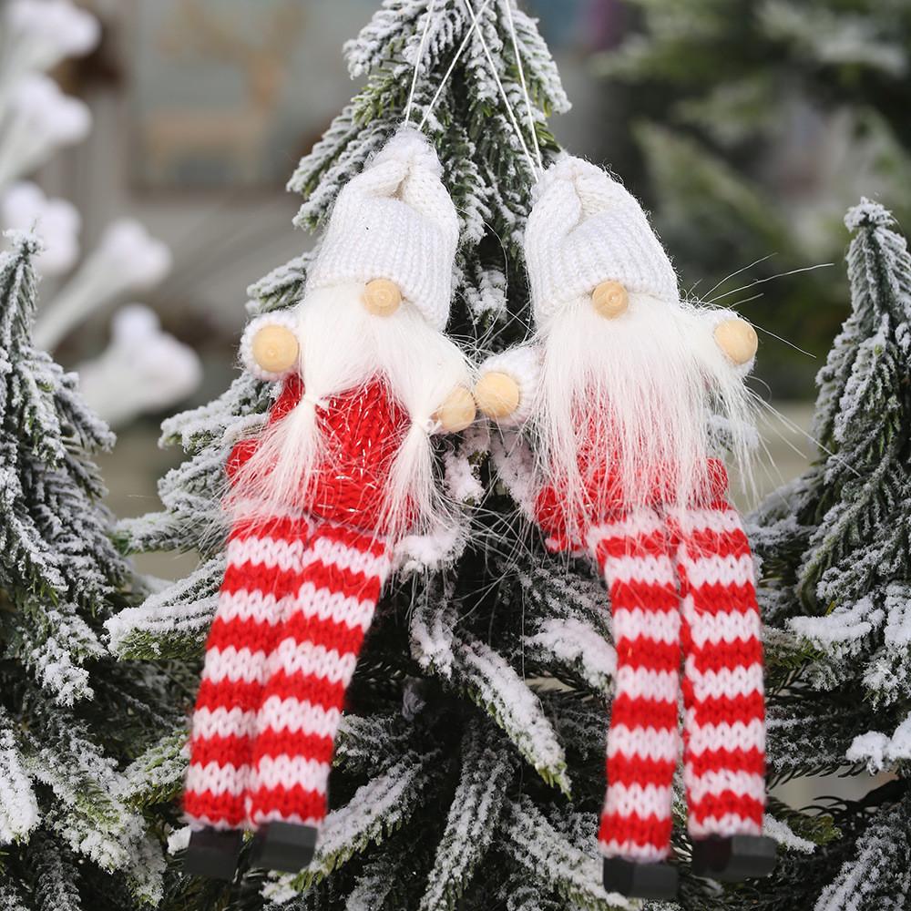 

Whimsical Knitted Long Leg Holiday Dolls For Cheerful Christmas Home Accents Knitted Doll Elderly