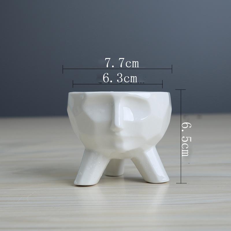 Simple And Creative White Succulent Flower Pot, Home Gardening Plant Ceramic Flower Pot Container