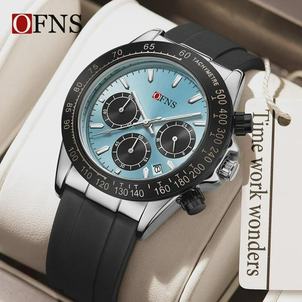 Fashion Men's Quartz Watch Three Eye Six Needle Chronograph Waterproof Night Light Fashion Men's Quartz Watch