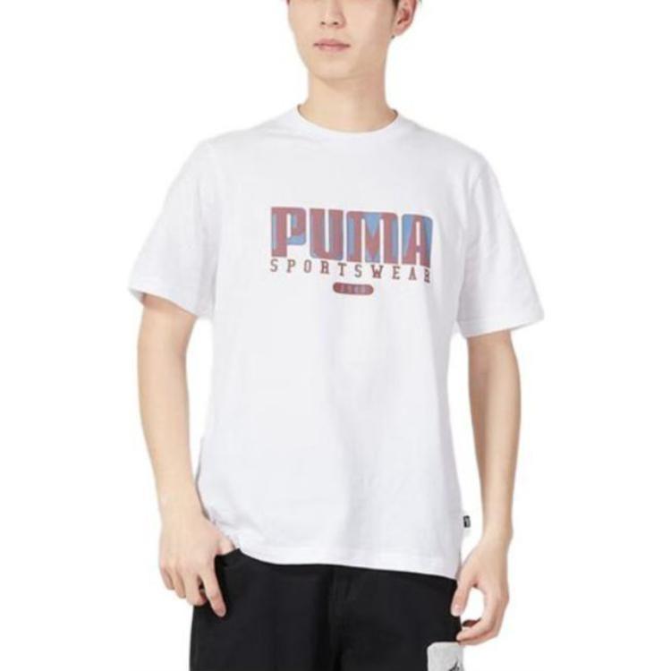 Puma GRAPHICS Retro T Shirt Men's White 676622-02