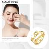Personalized Finger Ring Custom 1 2 Names Adjustable Spiral Shape Rings Stylish Stylish Jewelry Christmas Celebration Women Gathering Giveaway