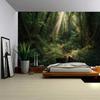 Sunshine Forest Tapestry Natural Landscape Wall Hanging Hippie Home Living Room Bedroom Background Cloth Poster Blanket
