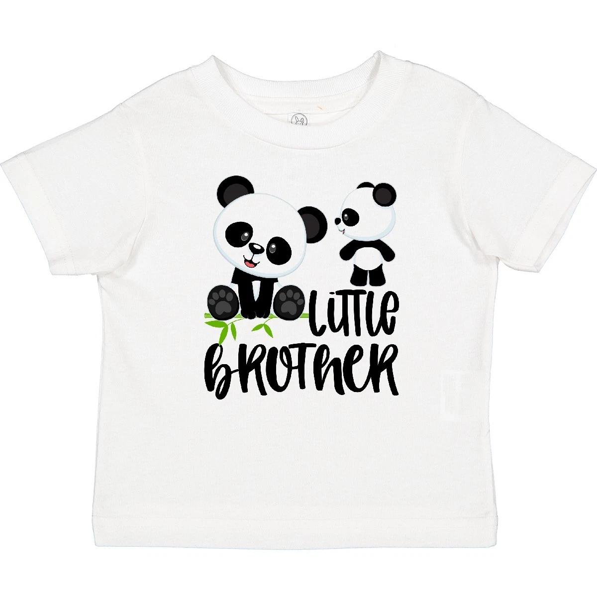 Inktastic Little Brother - Panda Baby T-Shirt Lil Bro Pandas Siblings New Cute 110
