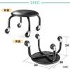 Sanwa Direct Work Chair with Low Load Capacity 100kg Low Work Black Casters, [Completed Product] Chair, 150-SNCH011BK