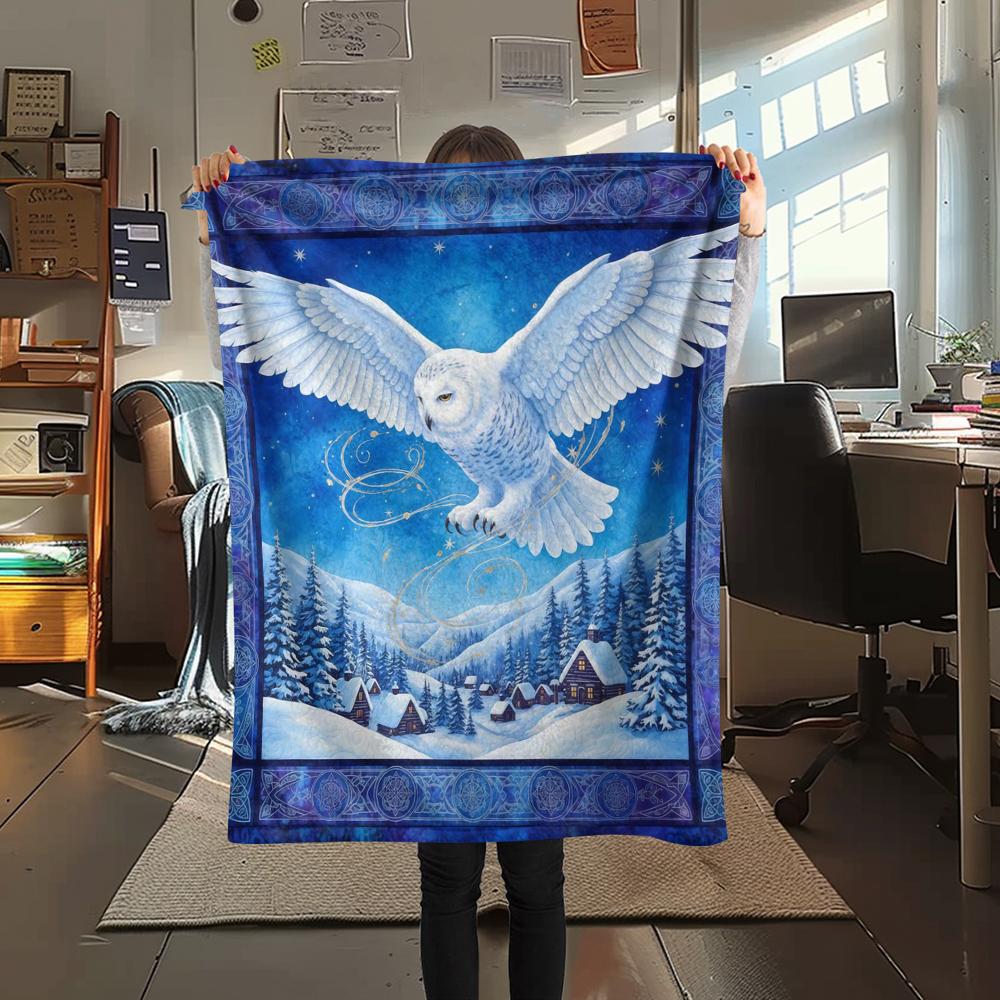 1 ks Flanelová deka s kresleným potiskem, Vysoce kvalitní, Pohodlná pro všechna roční období, Domácí dekorace, Teplo a pohodlí, Perfektní jako vánoční dárek k narozeninám