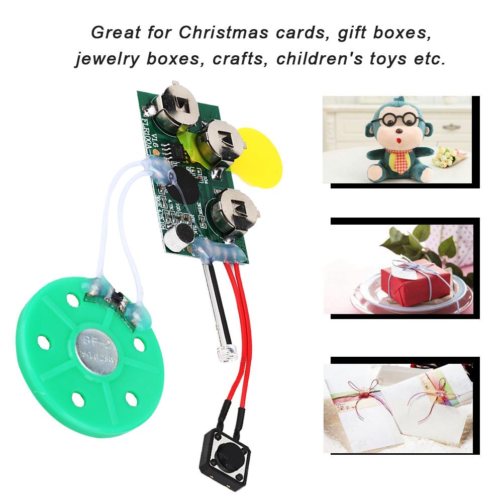 30s DIY Greeting Card Module Light Sense Voice Sound Record Chip (Single Play)
