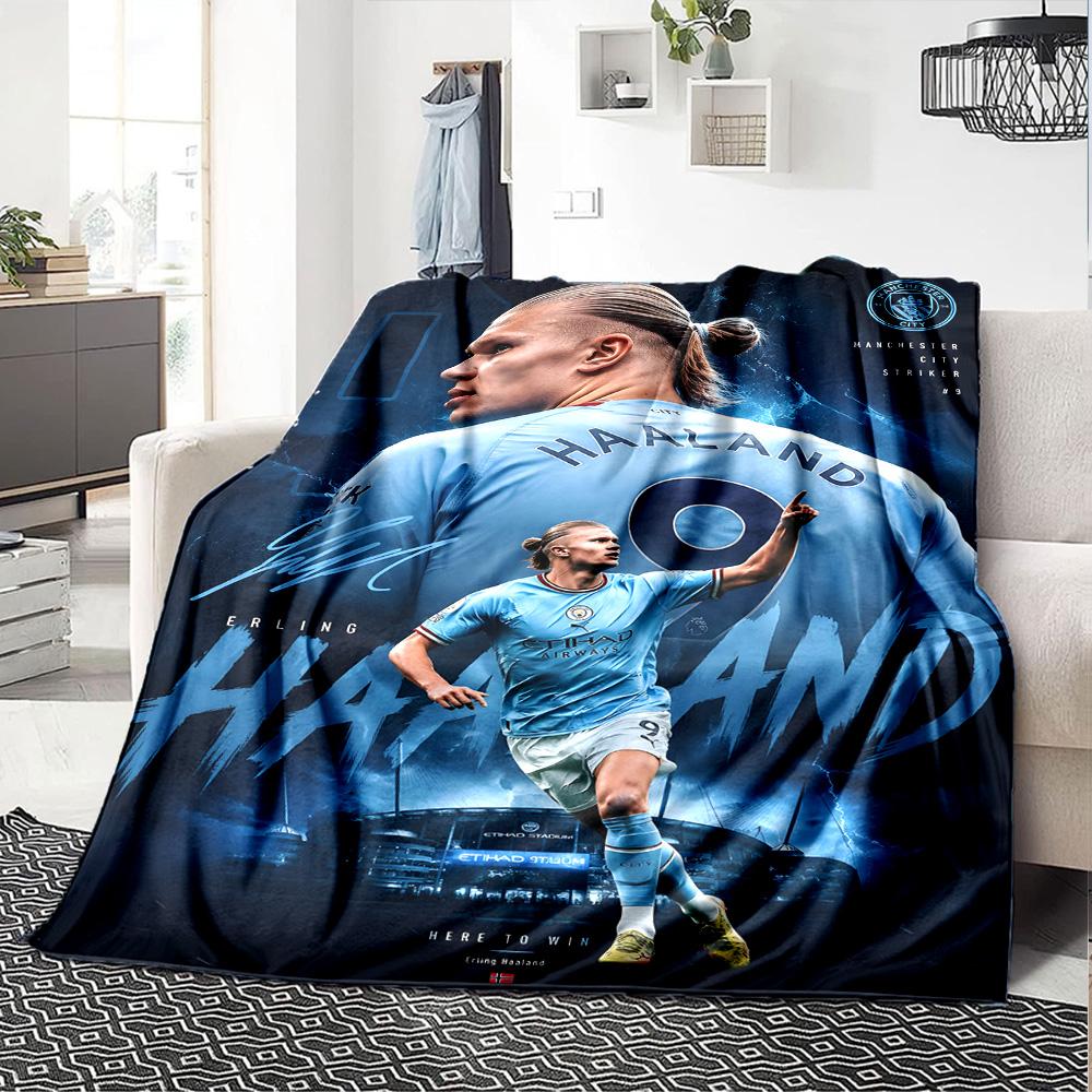 1pc Haaland9 Blanket, Gift, for Men and Women, Soft Blanket, Good for Sofa Bed Couch Travel, Lightweight Flannel Blanket