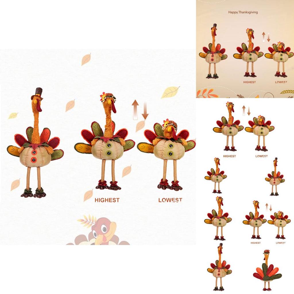 Thanksgiving Turkey Plush Decoration Doll Harvest Festival Faceless Doll