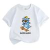 Kids Boys Girls 100% Cotton Crew Neck Short Sleeve T-Shirt, Cool Cartoon Skater Triceratops Dinosaur Skateboard Printed Casual Tees for Toddler Childr