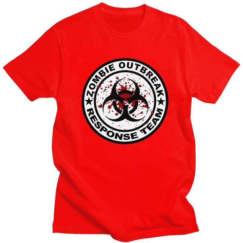Custom Zombie Outbreak Response Team T Shirts for Men 100 Cotton Tees Tshirts ShortSleeve Tshirt Clothing S